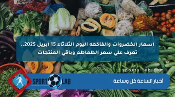 أسعار الخضروات والفاكهة اليوم الثلاثاء 15 أبريل 2025.. تعرف على سعر الطماطم وباقي المنتجات